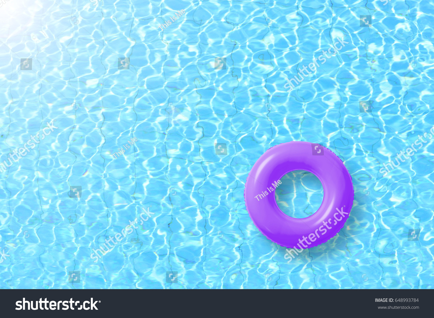 Purple Swimming Pool Ring Float Blue Stock Photo 648993784 | Shutterstock