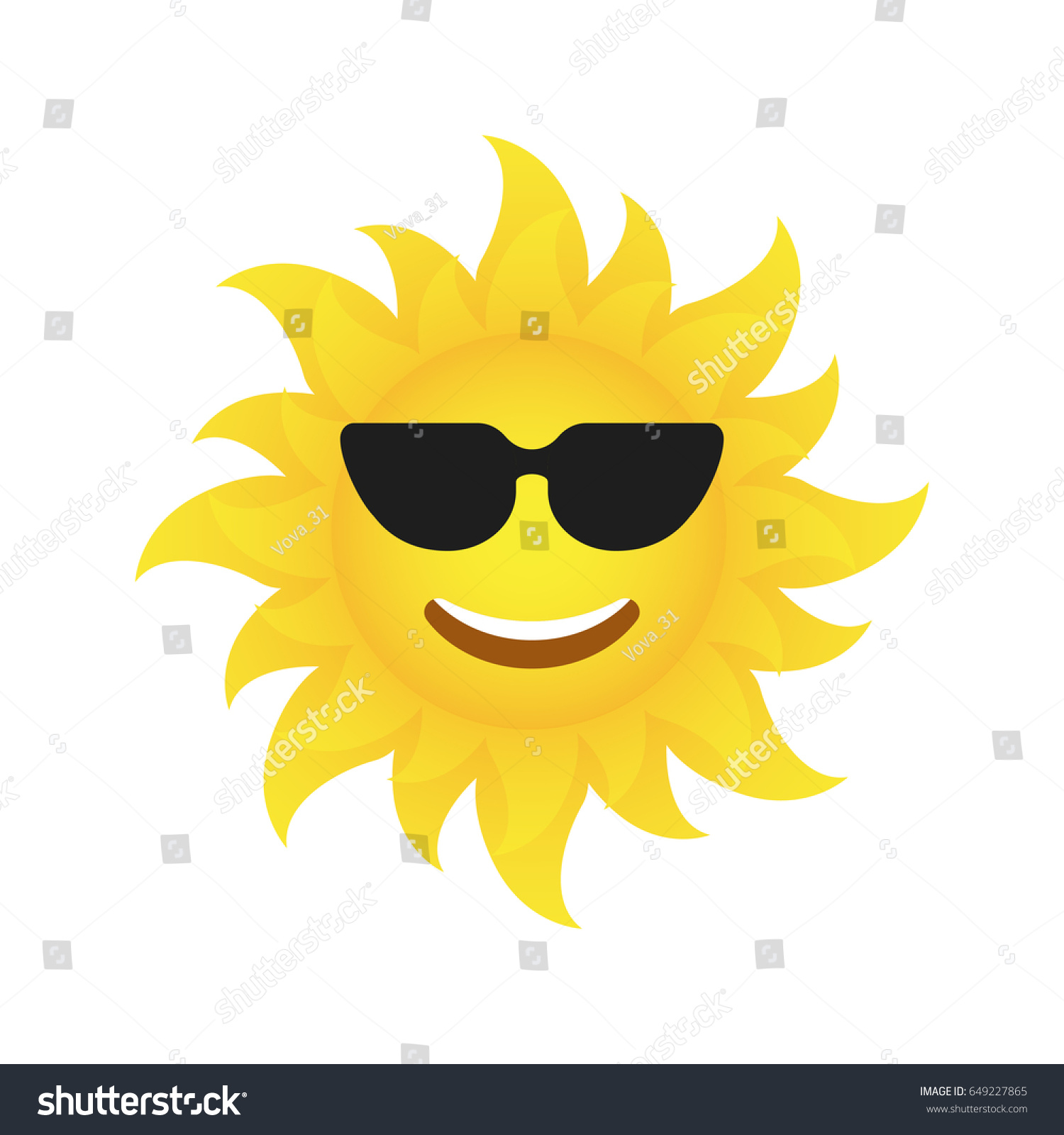 Cool Sun Icon Vector Illustration Stock Vector (Royalty Free) 649227865 ...