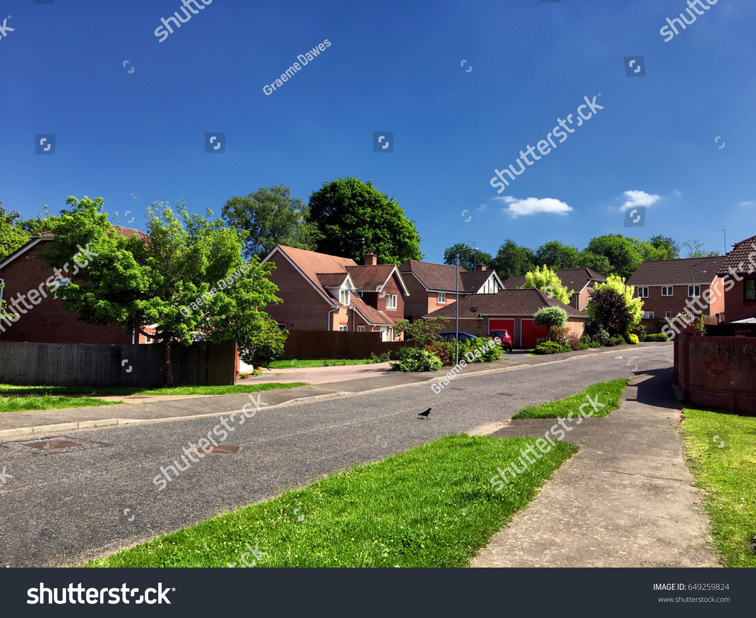 English Suburbs View Typical English Suburban Stock Photo 649259824 ...