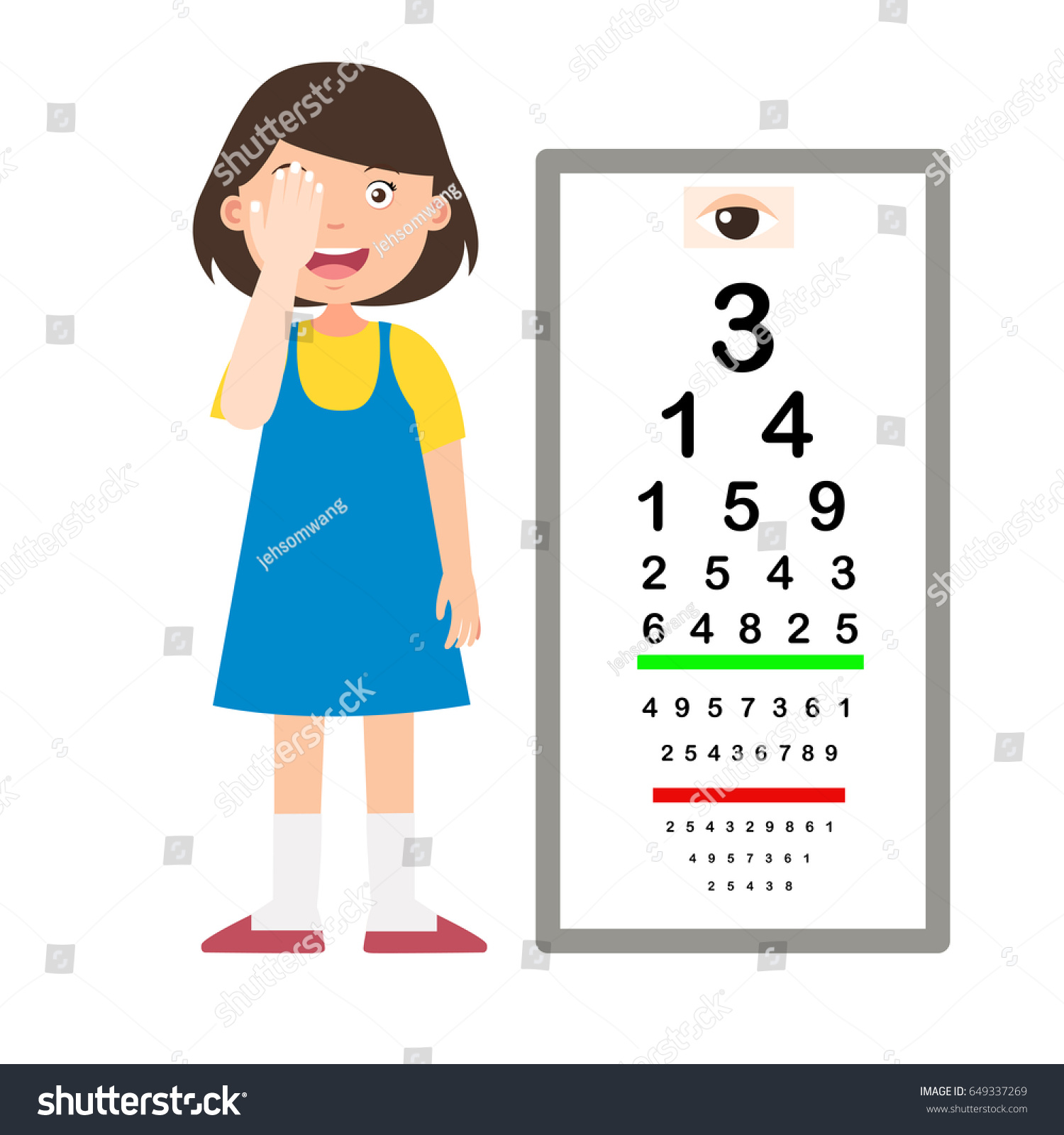 girl-eye-chart-test-diagnostic-vector-stock-vector-royalty-free