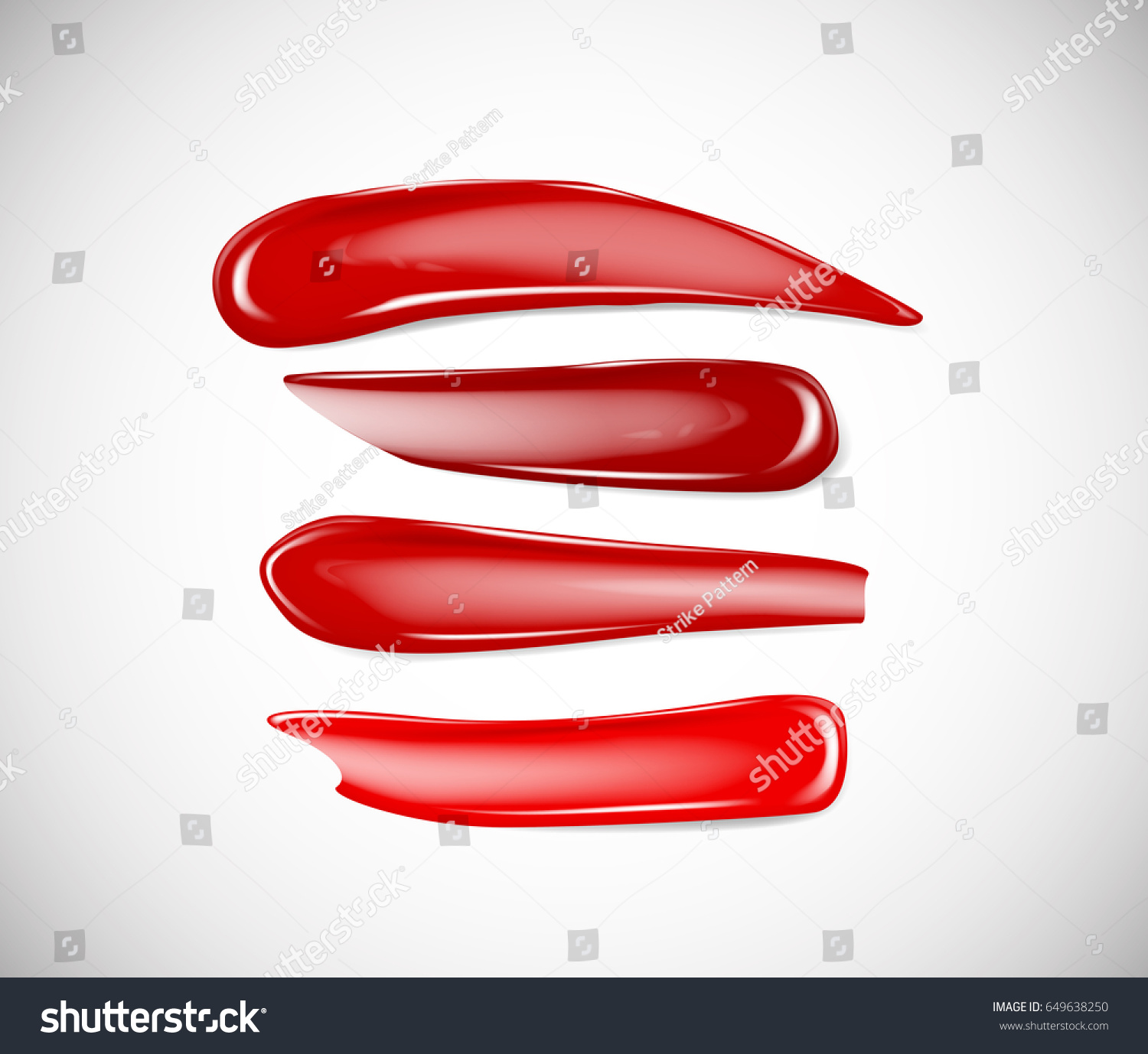 Collection Smears Lipstick Blood Wax Ketchup Stock Vector (Royalty Free ...