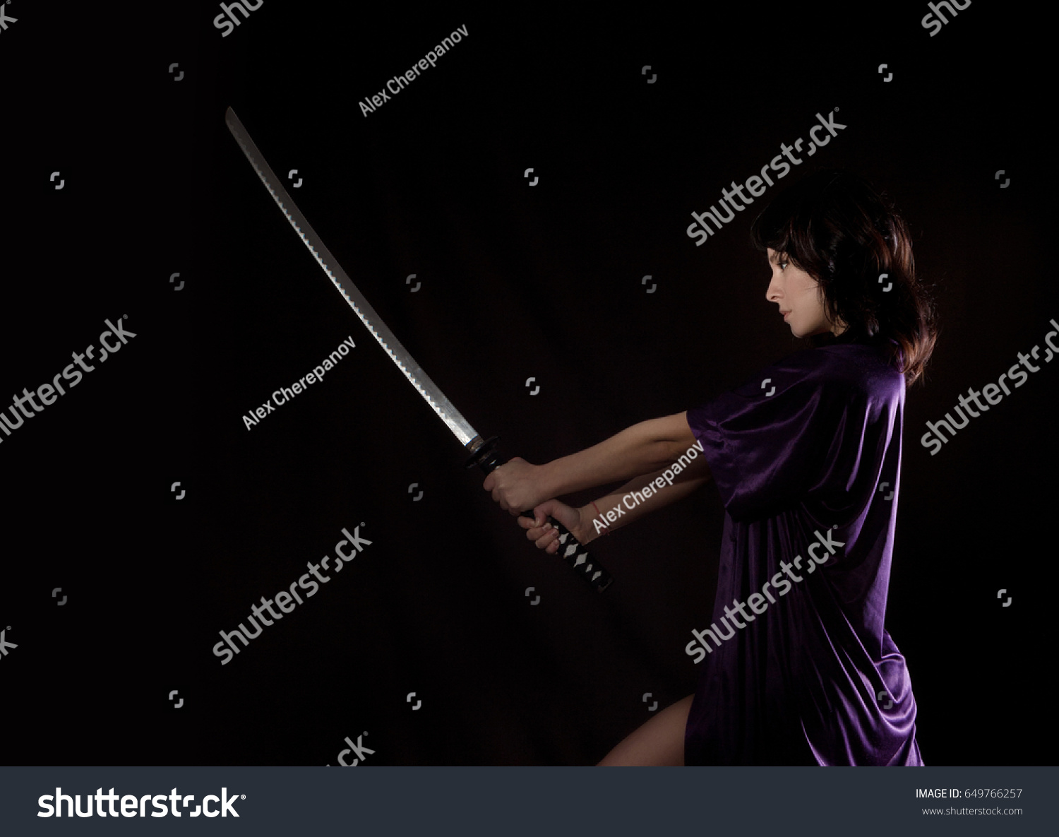 Beautiful Sexy Woman Samurai Sword Sexy Stock Photo Shutterstock