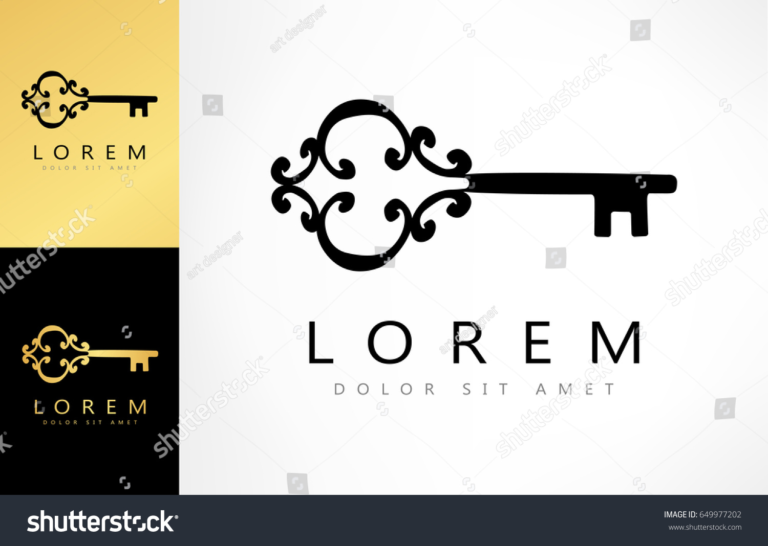 Vintage Old Key Logo Stock Vector (Royalty Free) 649977202 | Shutterstock