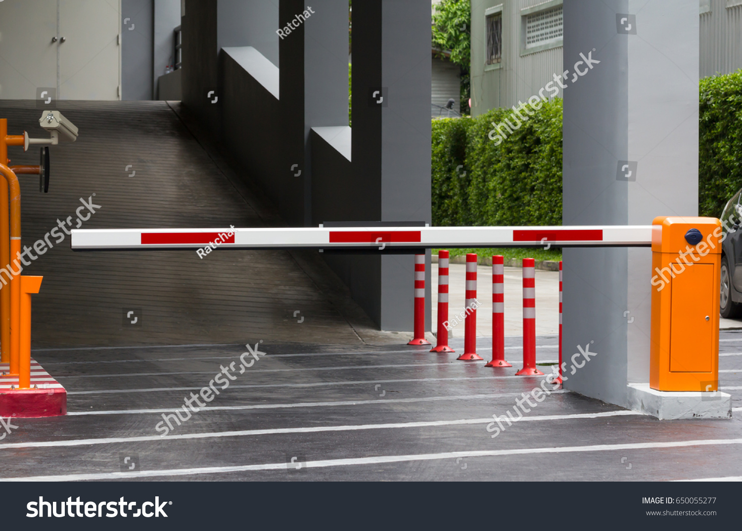 Car Park Barrier Automatic Entry System Stock Photo 650055277 ...