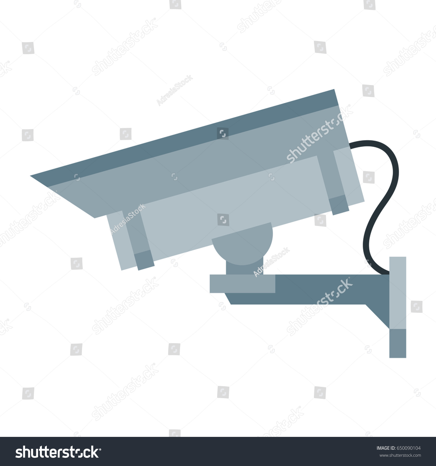 Cctv Camera Side View Stock Vector (royalty Free) 650090104 