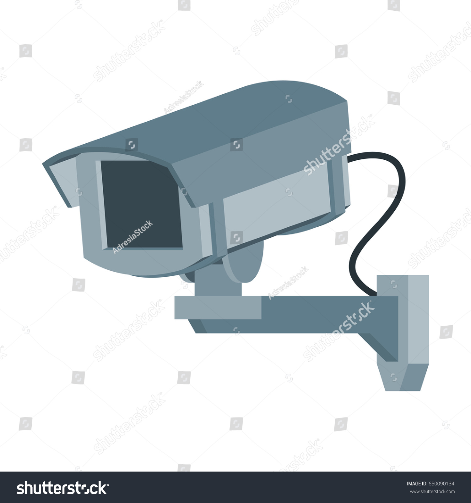 Cctv Camera Front View Stock Vector (Royalty Free) 650090134 | Shutterstock