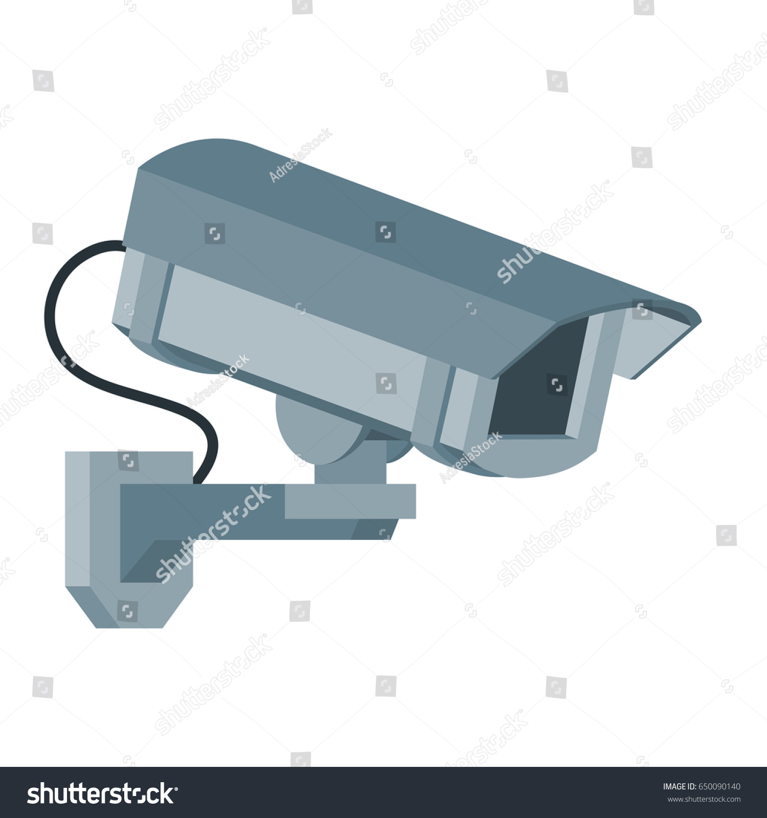 Cctv Camera 34 View Stock Vector (Royalty Free) 650090140 | Shutterstock