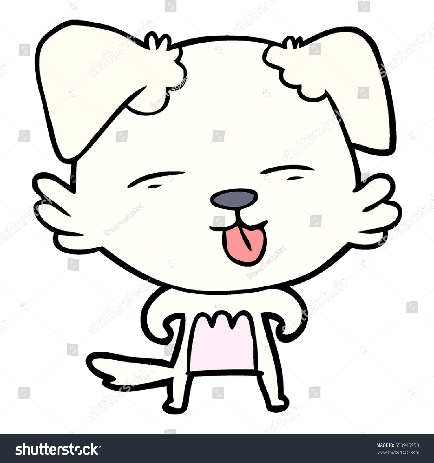 혀를 내밀고 있는 만화 개 스톡 벡터로열티 프리 650945950 Shutterstock 9737