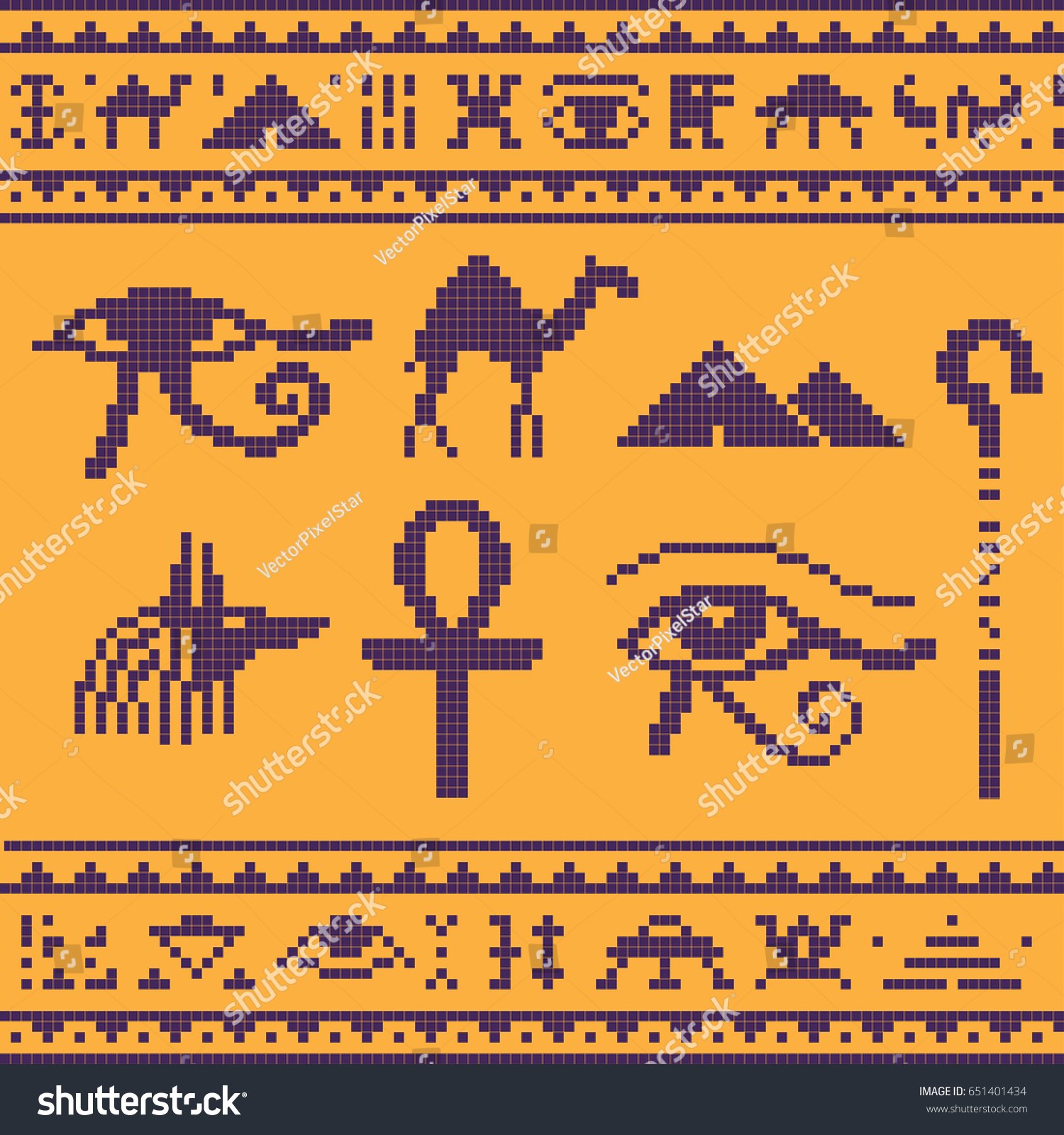 Египетский орнамент схема вышивки