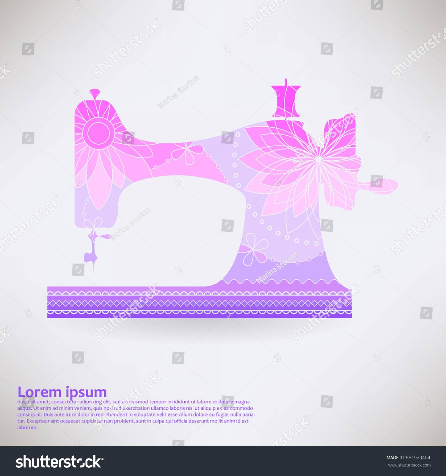 Background Sewing Machine Transition Colors Vector Stock Vector