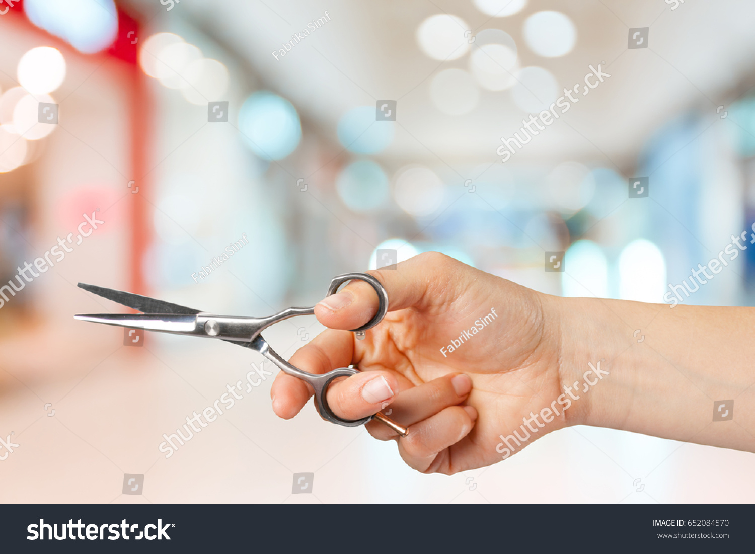 Womans Hand Holding Scissors Stock Photo Shutterstock