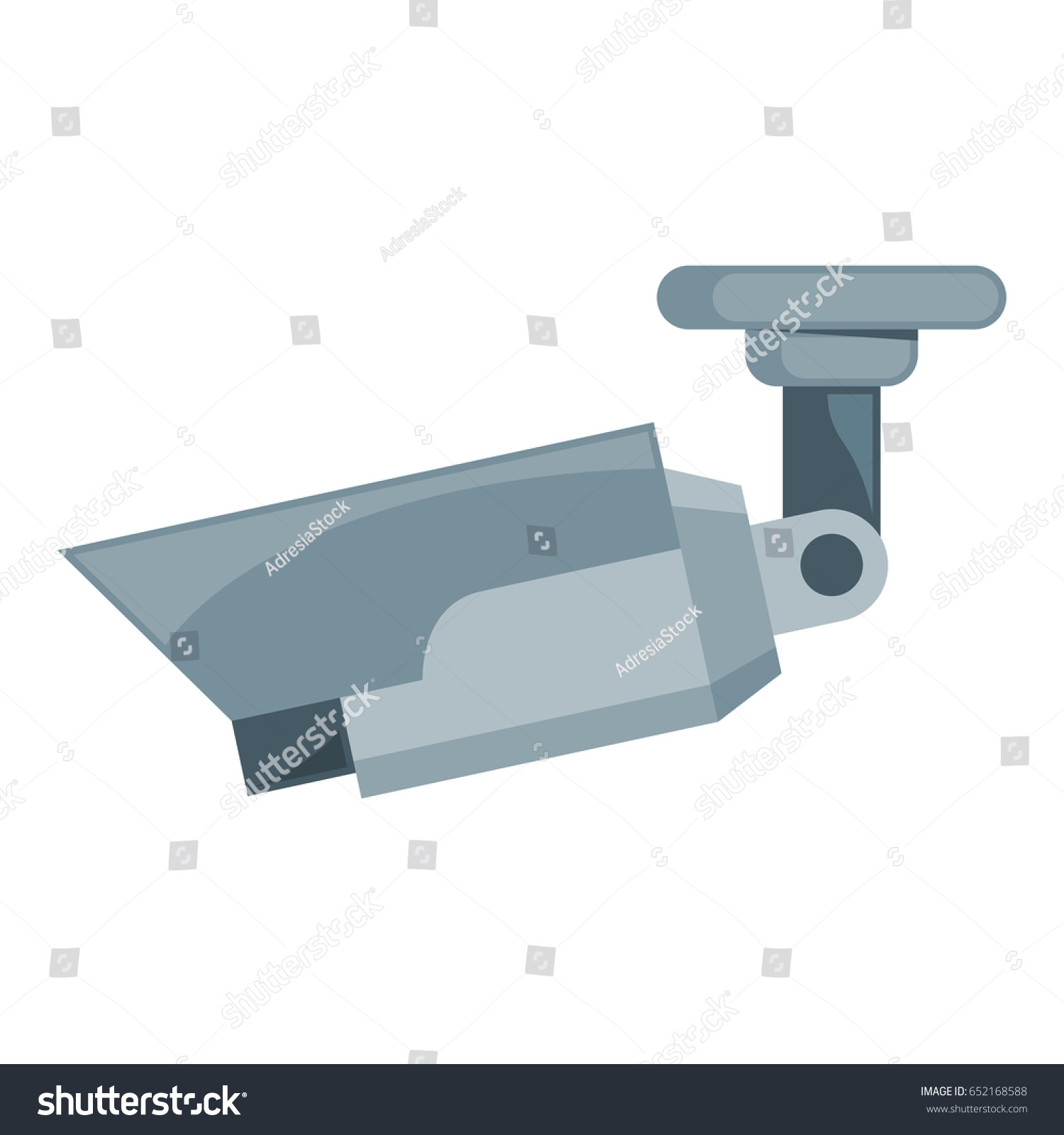 Cctv Camera Seen Side View Stock Vector (Royalty Free) 652168588 ...