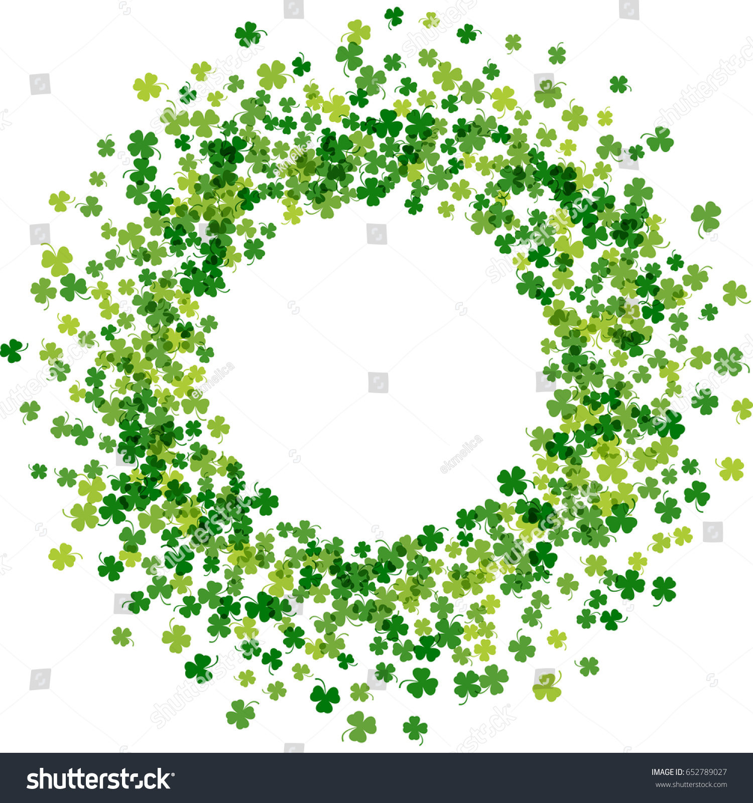 Round Green Frame Border Random Scatter Stock Illustration 652789027 ...