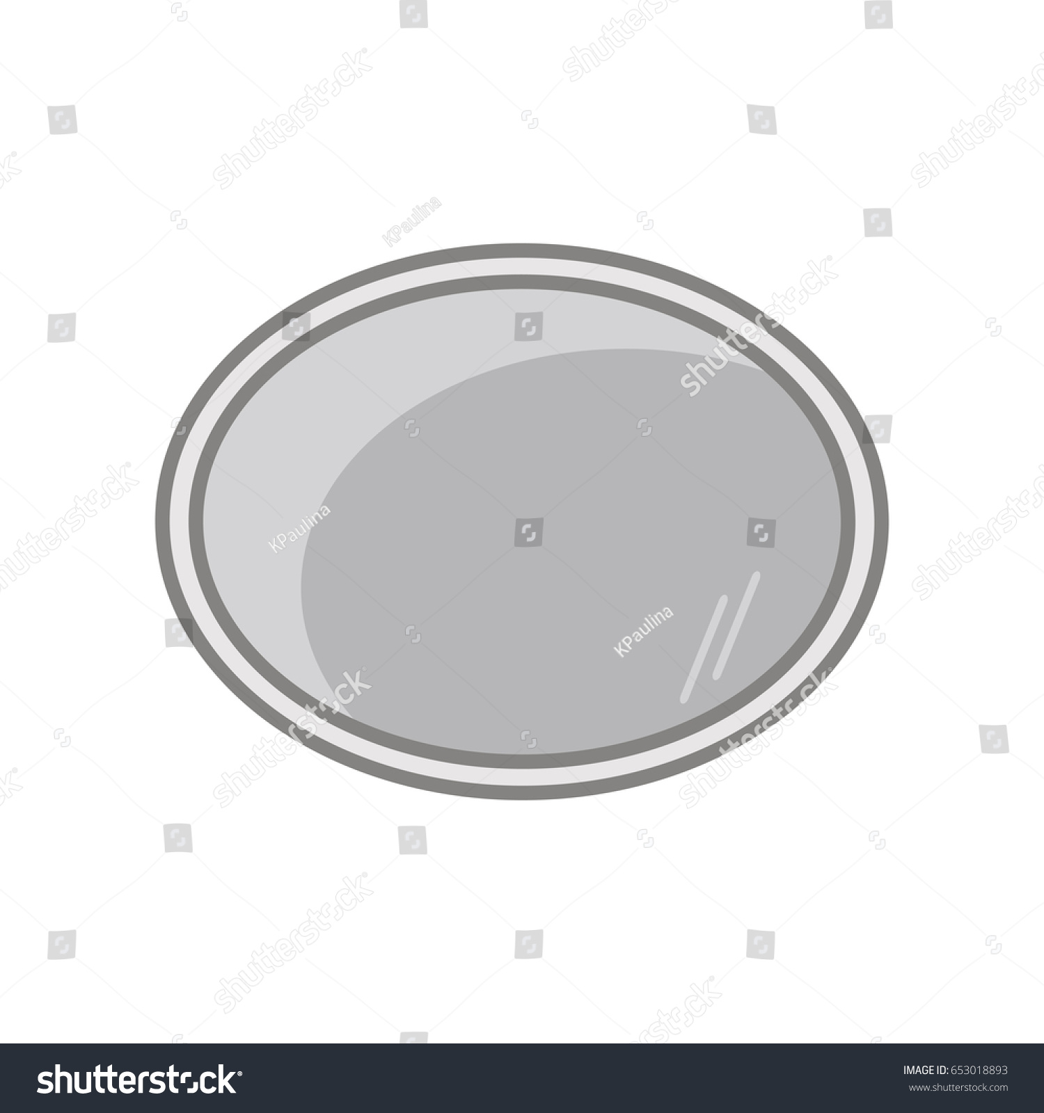 Mirror Oval Vector Illustration Isolated On Stock Vector (Royalty Free ...