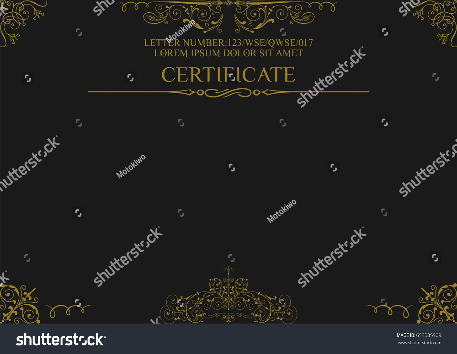 Certificate Blank Background Design Template Vector Stock Vector