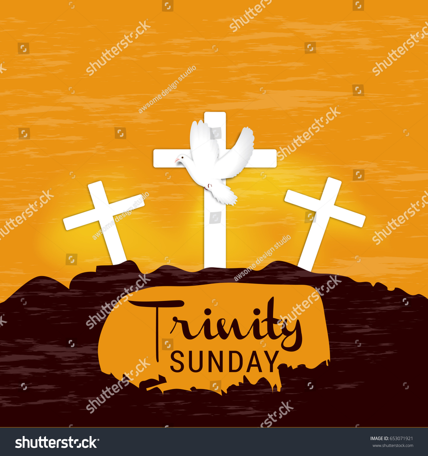 Illustration Trinity Sunday Background Stock Vector (Royalty Free ...