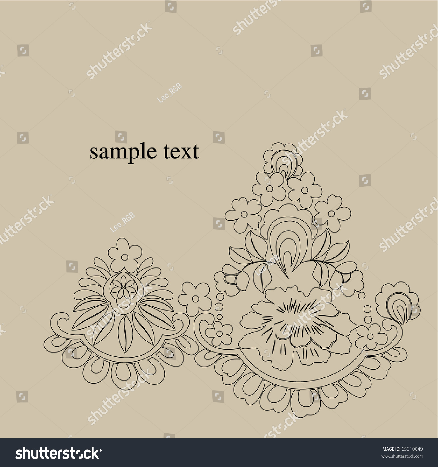 Vector Line Drawing Patterns Background Stock Vector (Royalty Free ...
