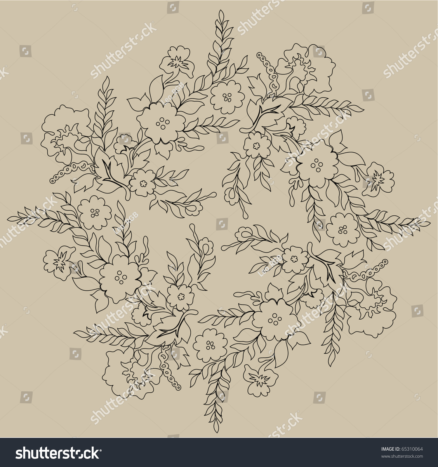 Vector Line Drawing Patterns Background Stock Vector (Royalty Free ...