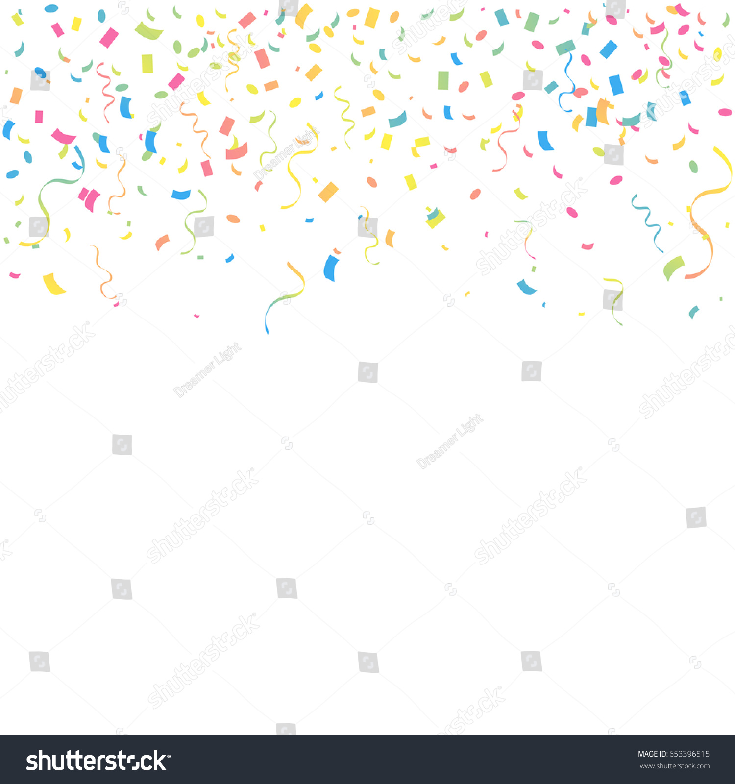 Many Falling Pastel Colorful Tiny Confetti Stock Vector (Royalty Free ...