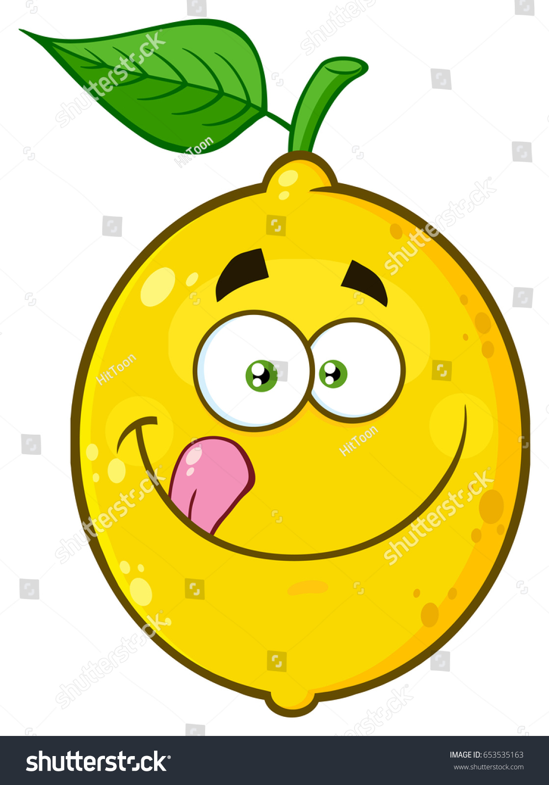 Smiling Yellow Lemon Fruit Cartoon Emoji Stock Vector (Royalty Free ...