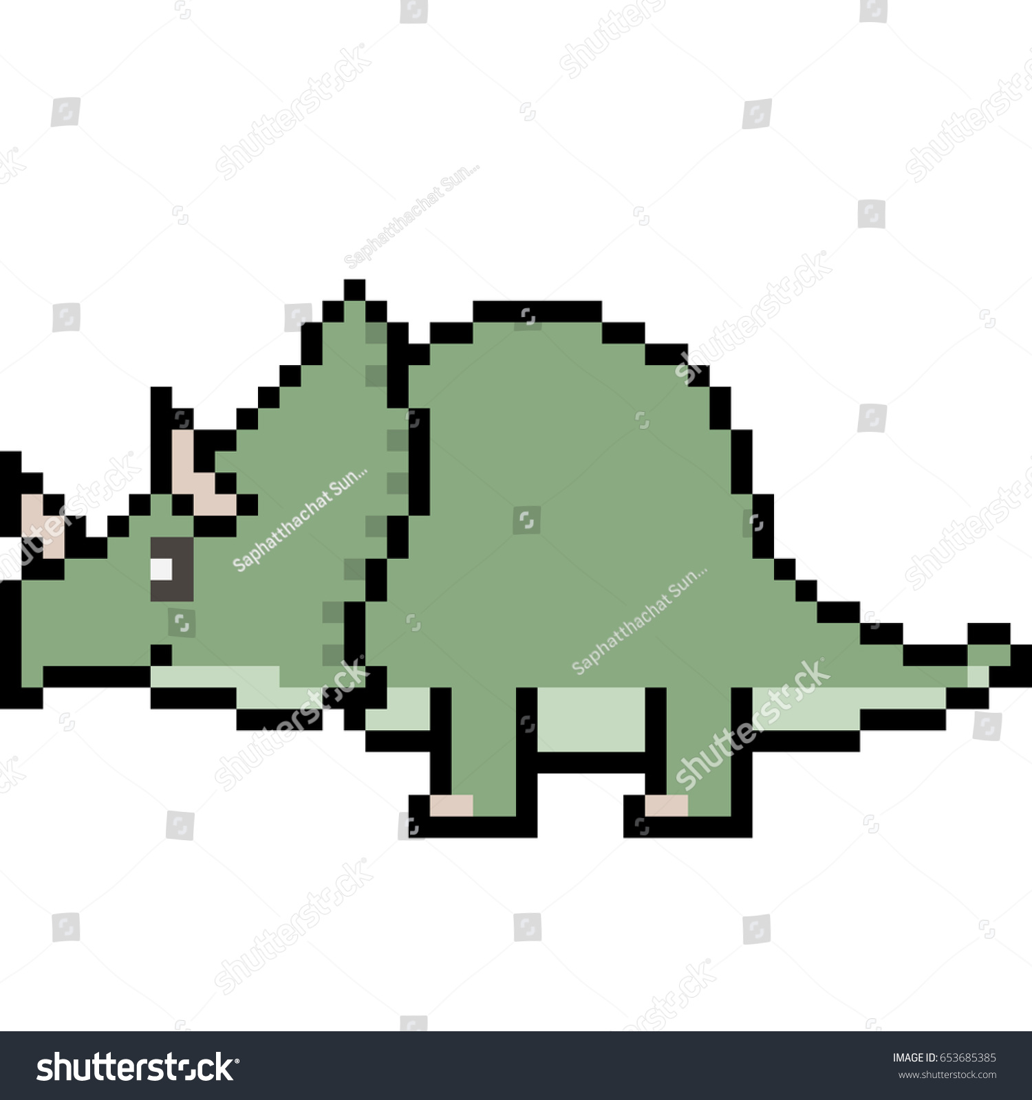 Динозавр пиксель