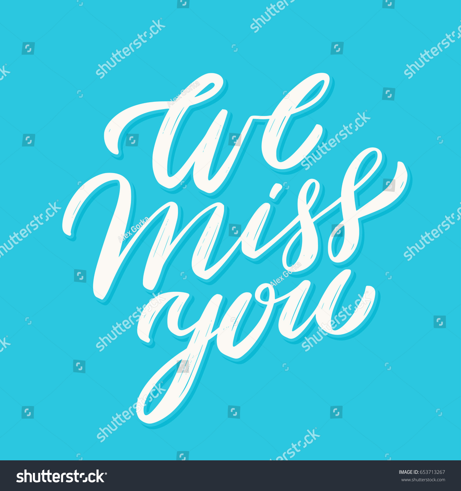 We Miss You Vector Lettering Stock Vector (Royalty Free) 653713267 ...