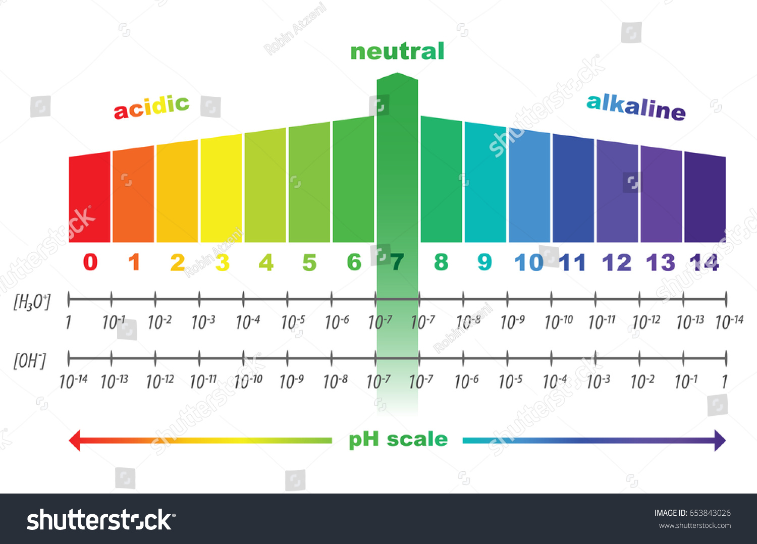 Scale Ph Value Acid Alkaline Solutions Stock Vector (Royalty Free ...