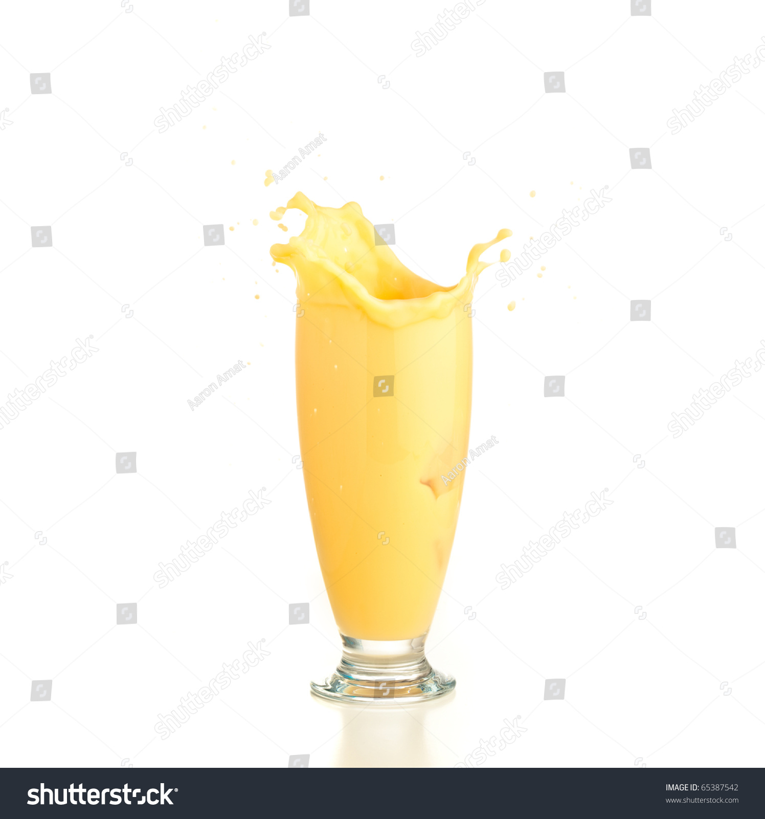 Vanilla Shake Splash On White Background Stock Photo 65387542 ...