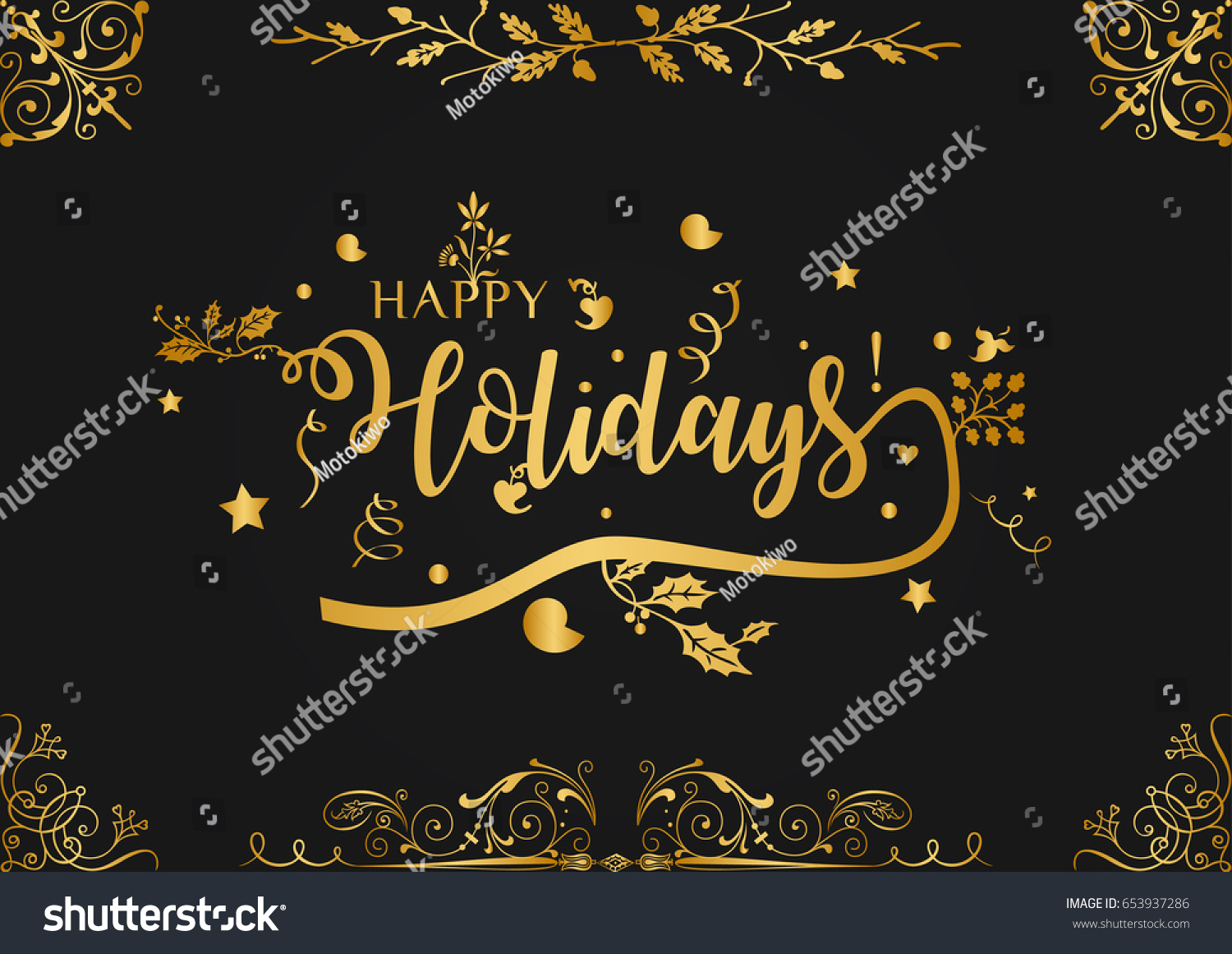 Happy Holidays Design Background Vector Illustration Stock Vector ...