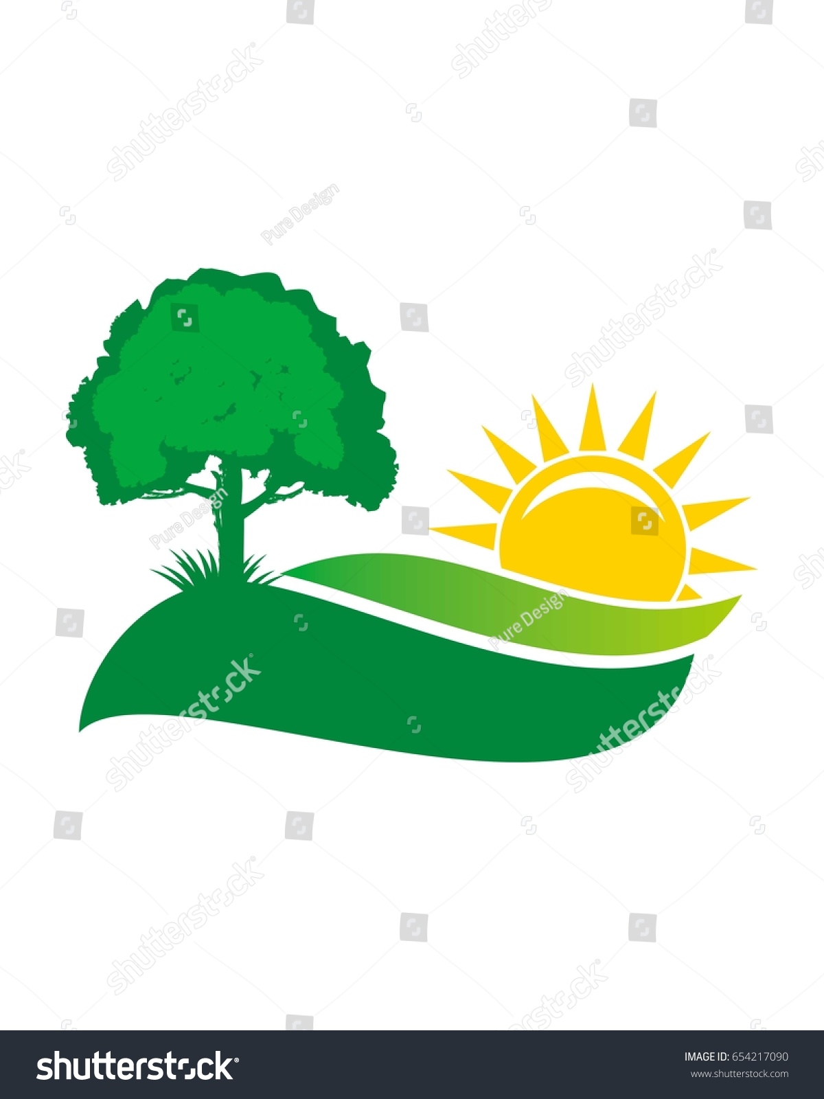 Landscape Company Logo Vector Stock Vector (Royalty Free) 654217090 ...