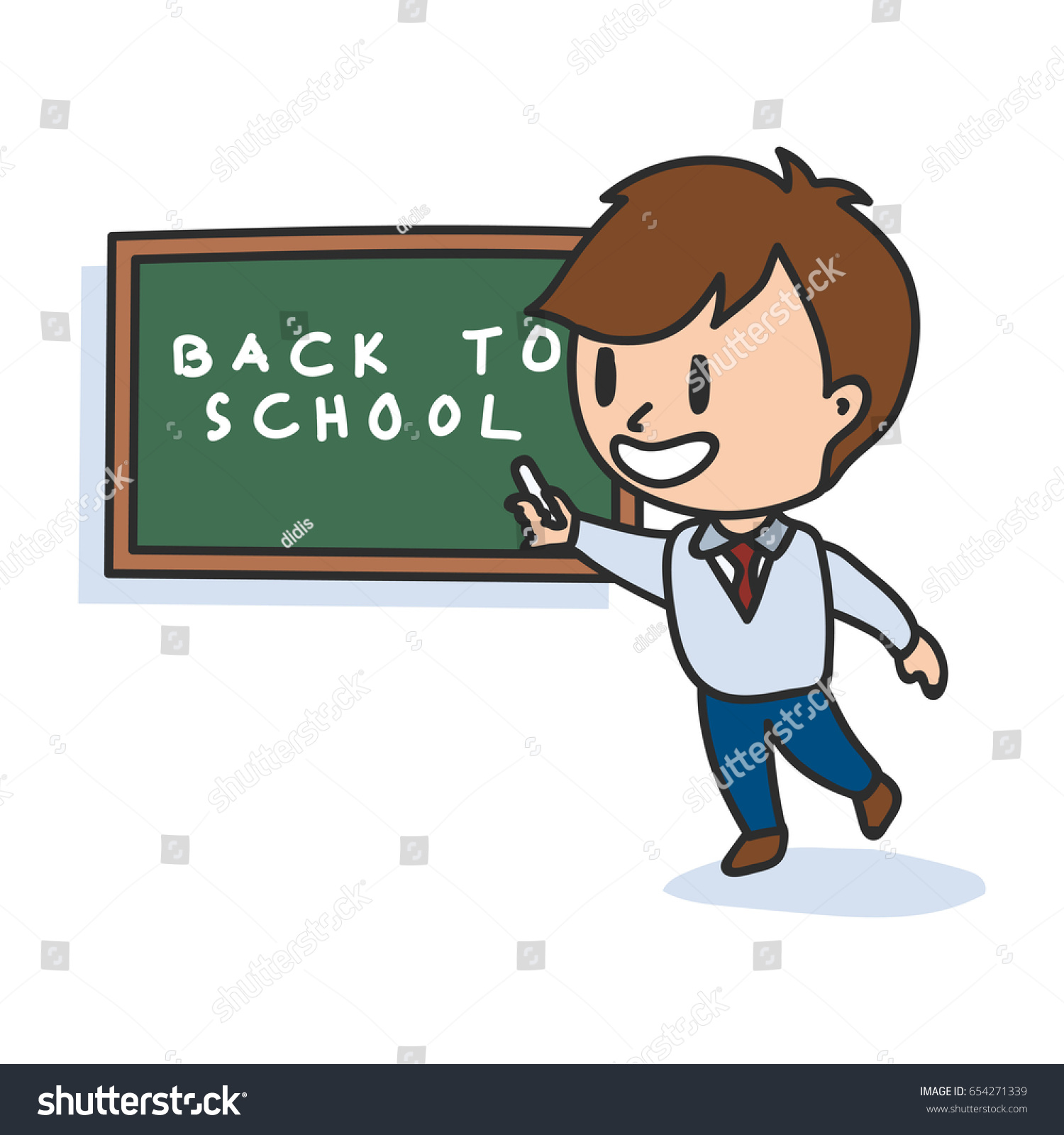 Back School Cartoon Illustration Stock Vector (Royalty Free) 654271339 ...