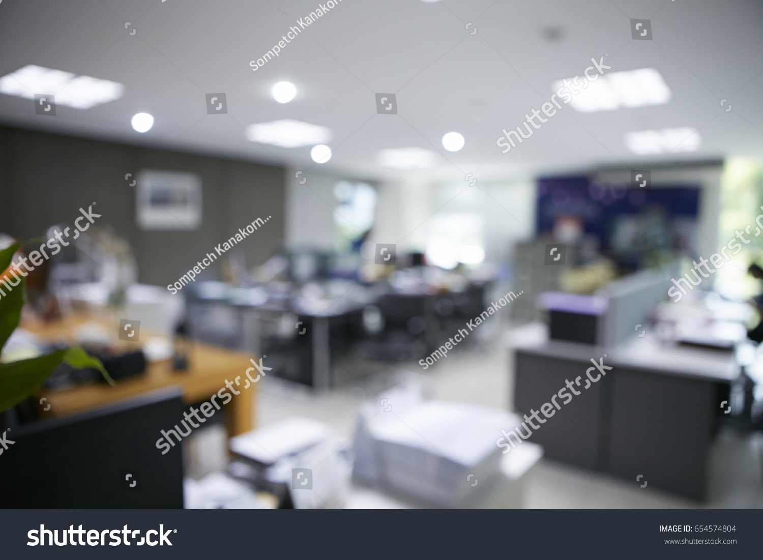 Abstract Blurred Interior Office Background Stock Photo 654574804 ...