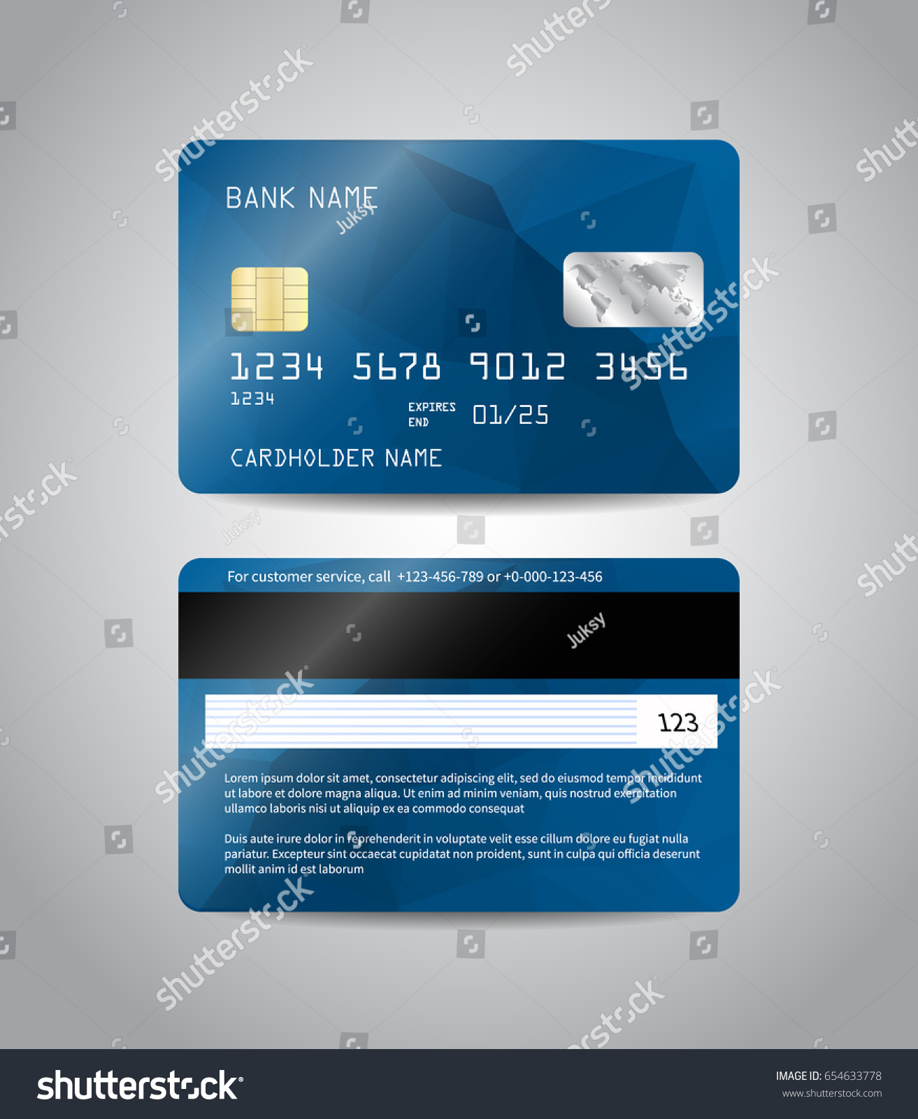 Realistic Detailed Credit Cards Set Colorful Stock Vector (Royalty Free ...