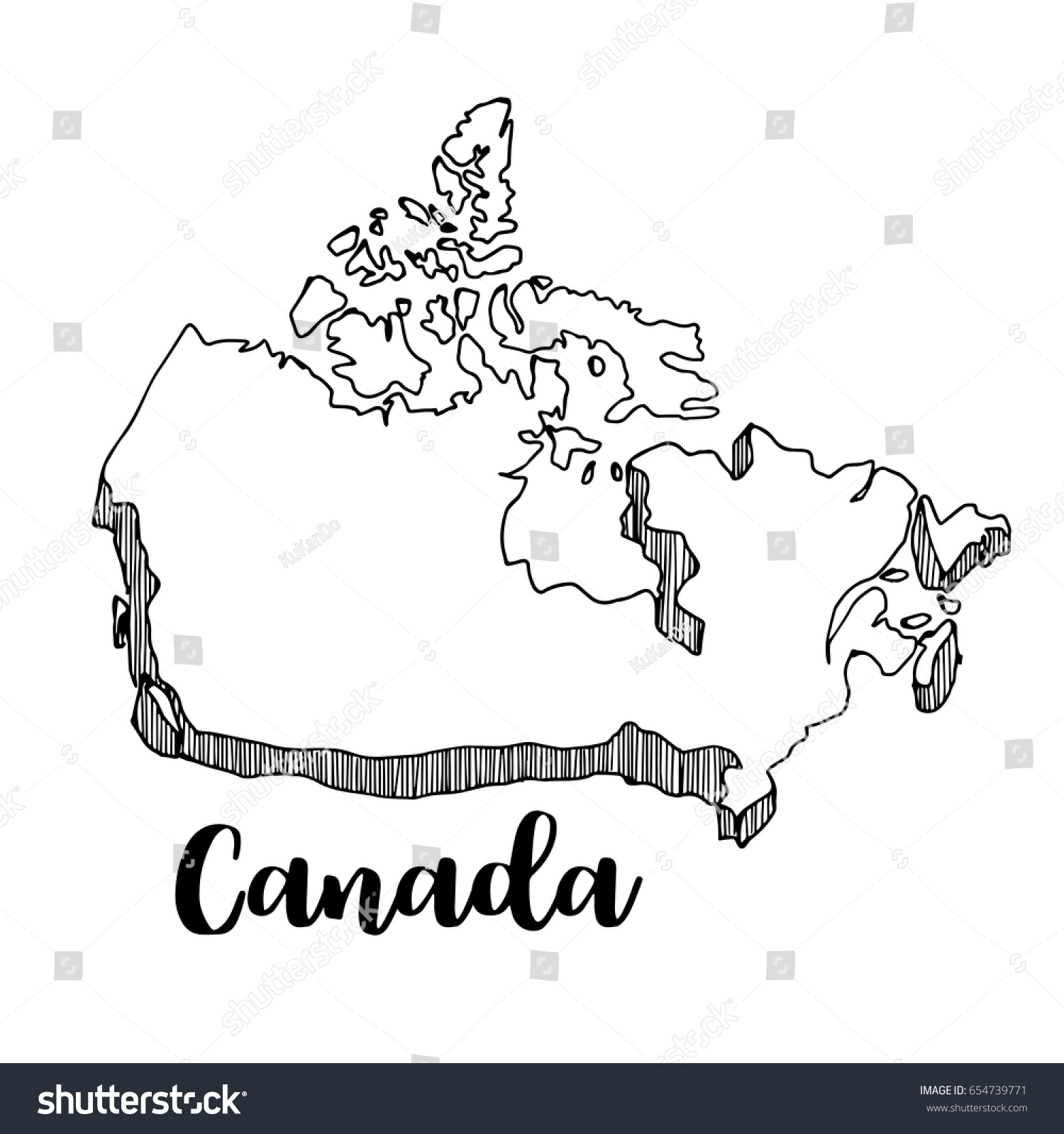 Карта Канады рисунок