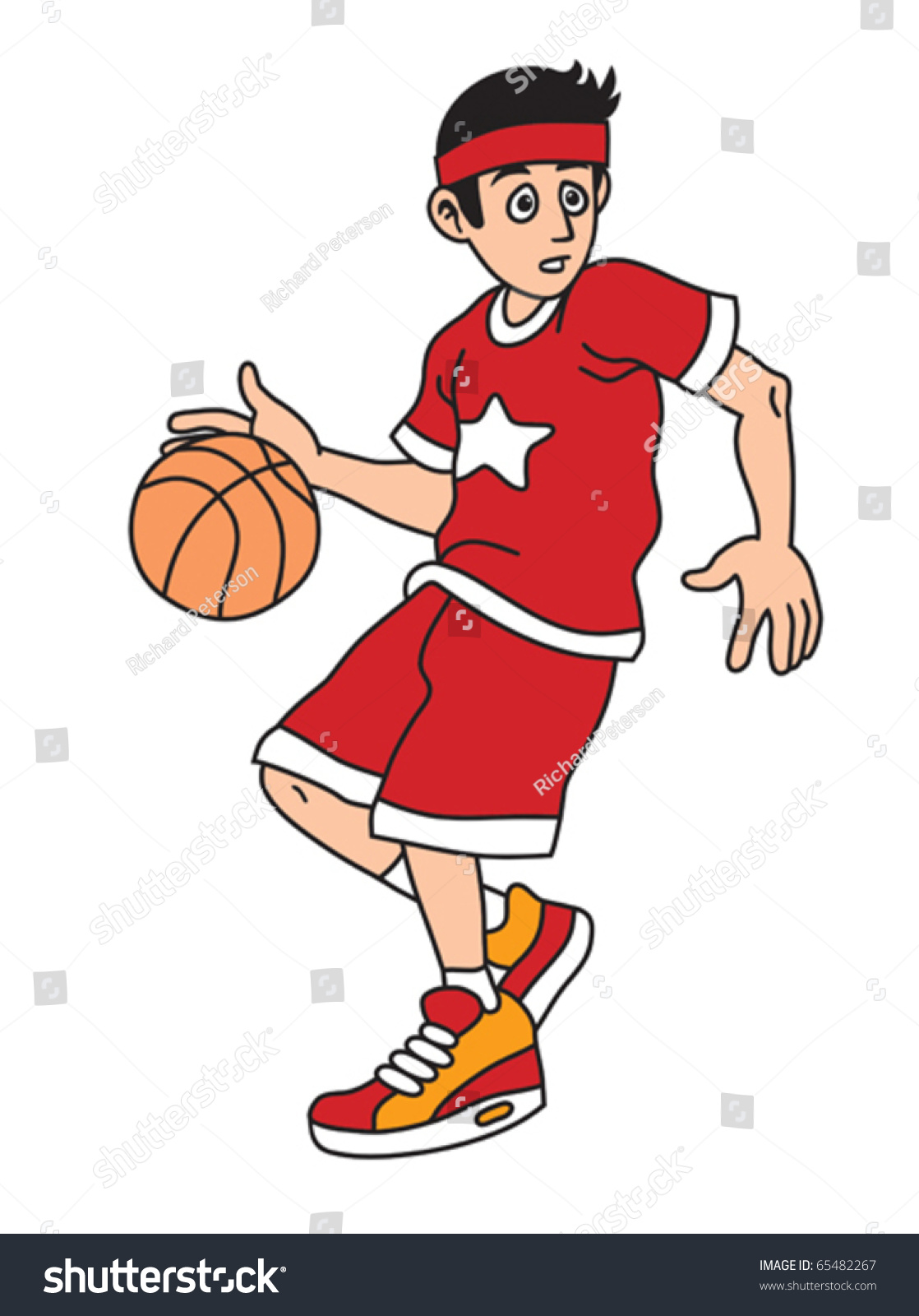 Рисунок мальчиков играющих в баскетбол.