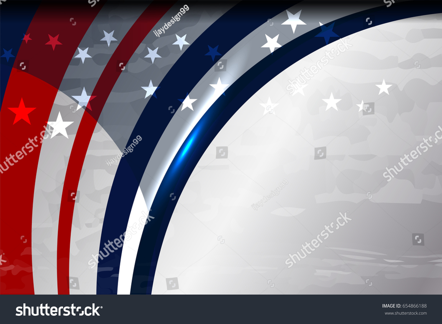 Usa Flag Color Backgrounds American Independence Stock Vector (Royalty ...