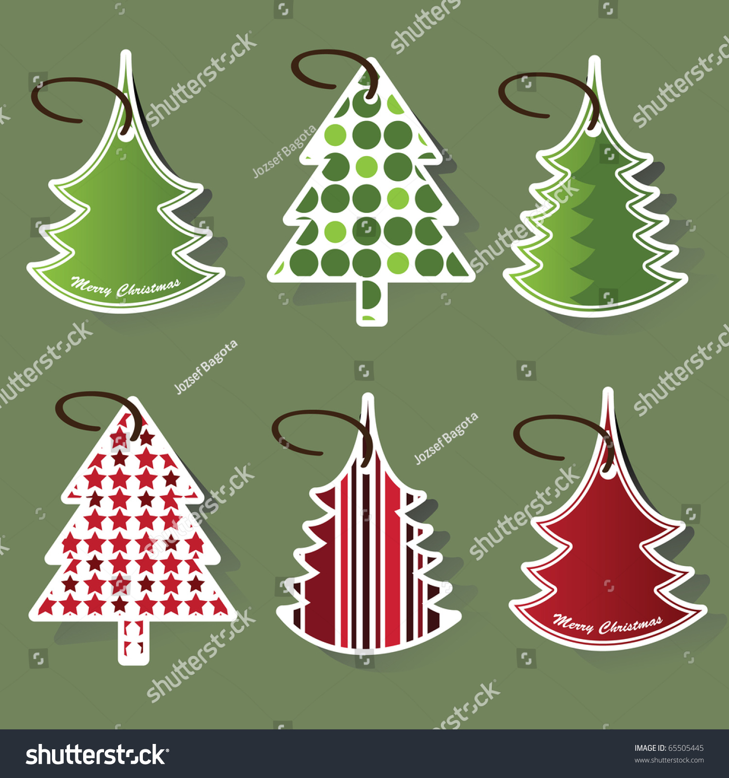 Christmas Tree Price Tags Stock Vector (Royalty Free) 65505445 ...