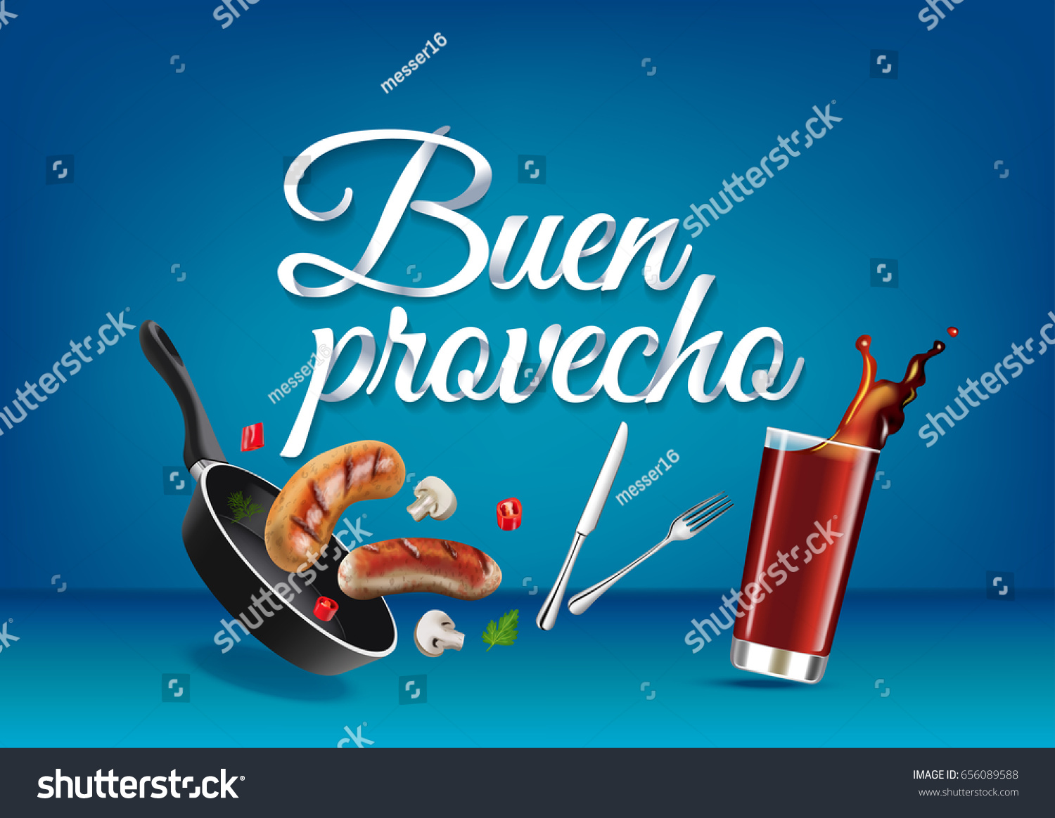 enjoy-your-meal-spanish-language-paper-stock-vector-royalty-free