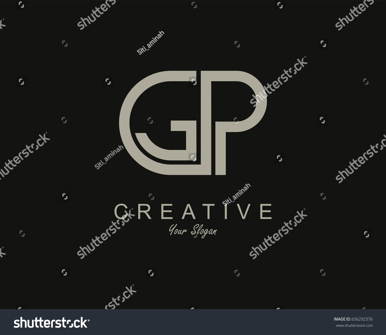 Gp Logo Letter Design Vector Stock Vector (Royalty Free) 656292376 ...