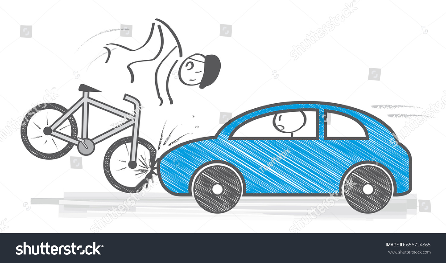 Авария с велосипедом рисунки