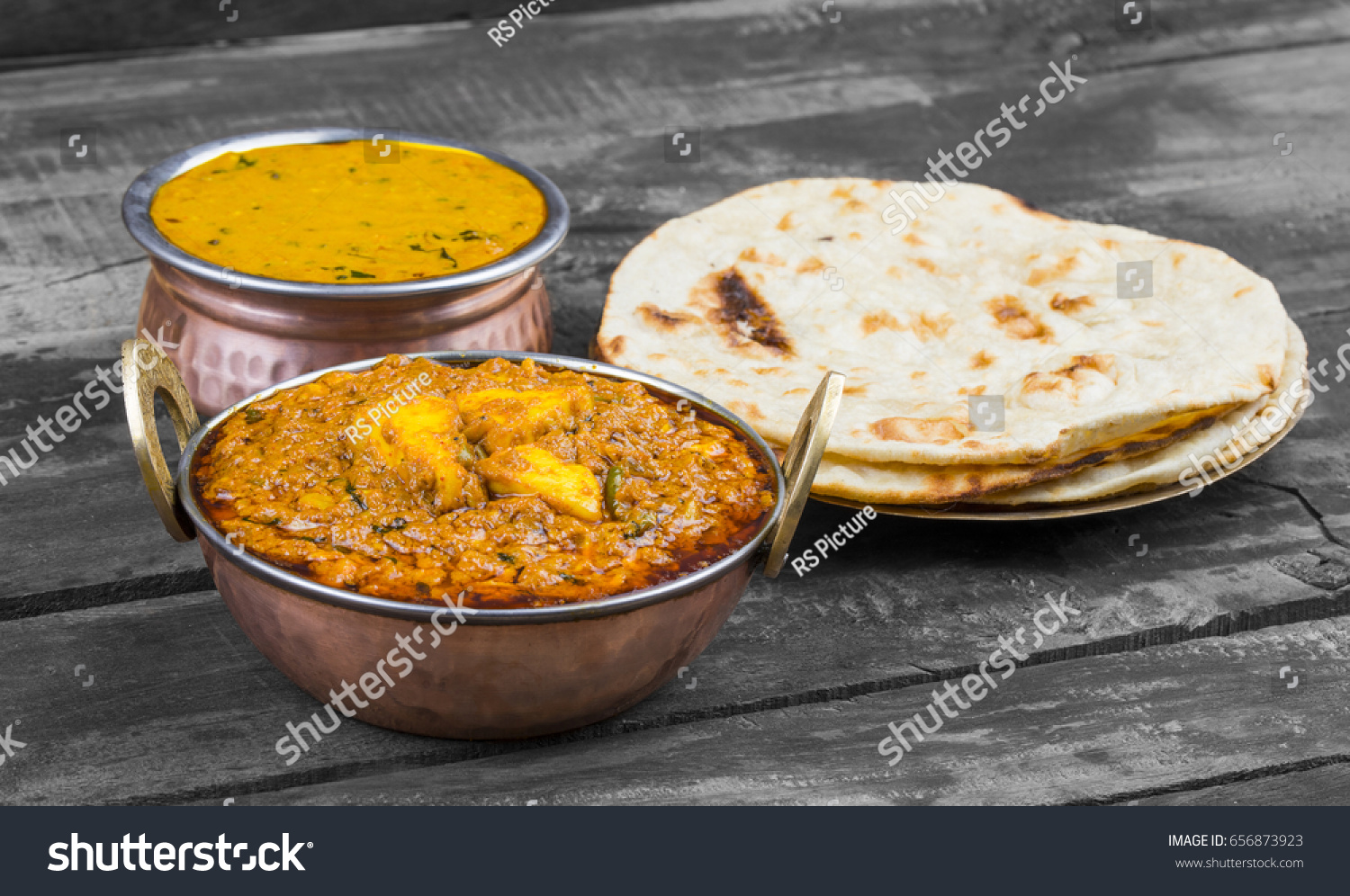 Indian Cuisine Kadai Paneer Served Dal Stock Photo 656873923 | Shutterstock