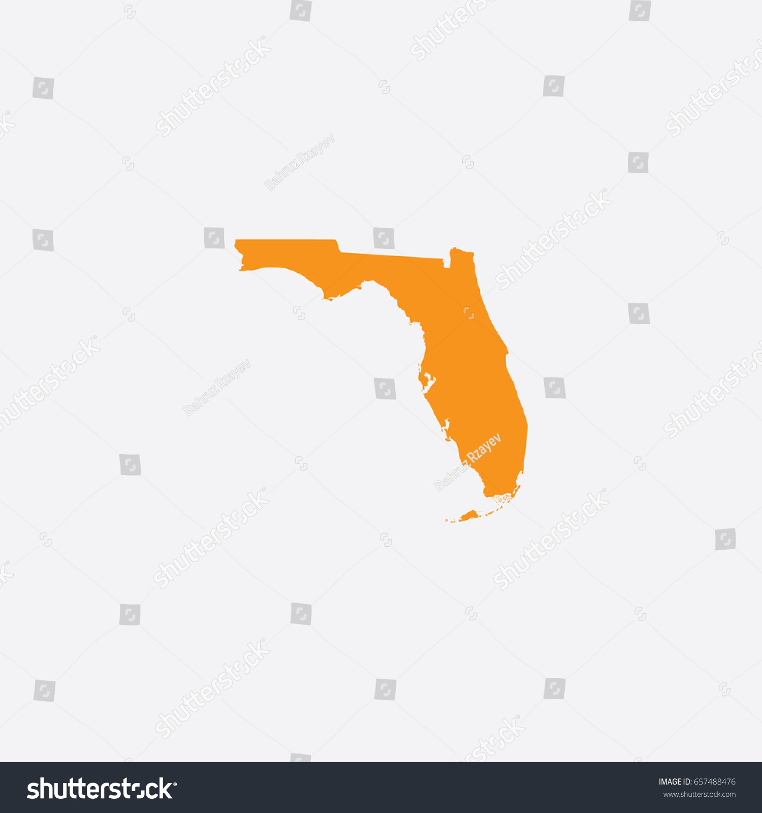 Map Florida Vector Illustration Stock Vector (Royalty Free) 657488476 ...