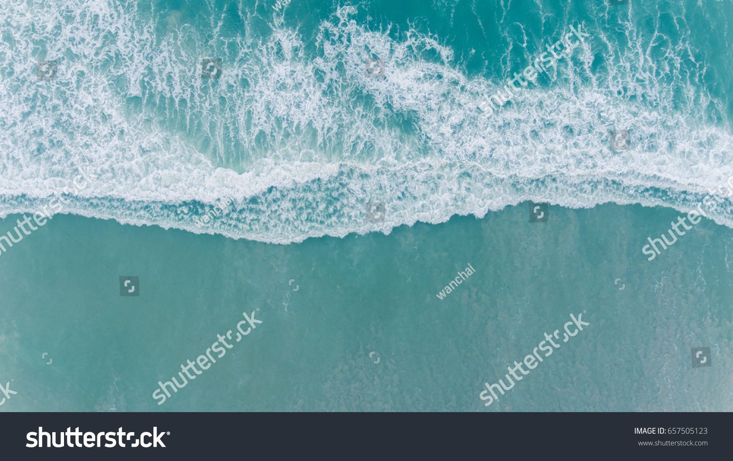 Aerial Beach Wave On Tropical Sea Stock Photo 657505123 | Shutterstock