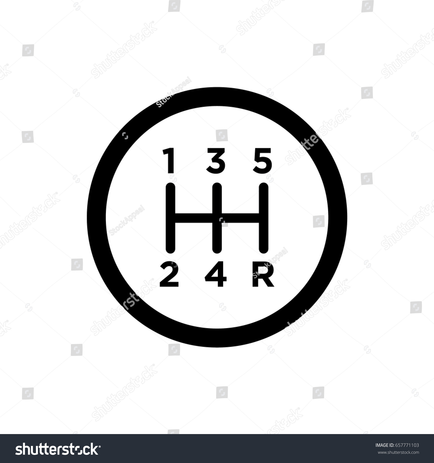 Vector Manual Gearshift Icon Stock Vector (Royalty Free) 657771103 ...