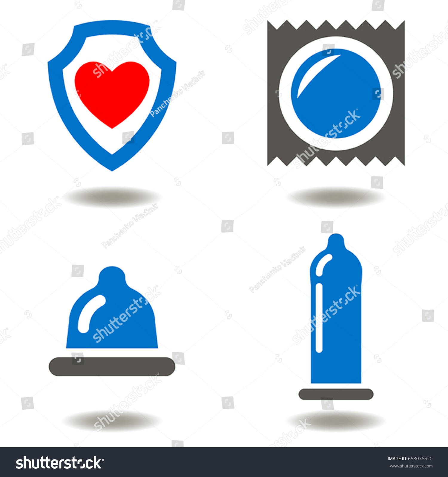 Condom Vector Icon Safe Sex Safety Stock Vector Royalty Free 658076620 Shutterstock 