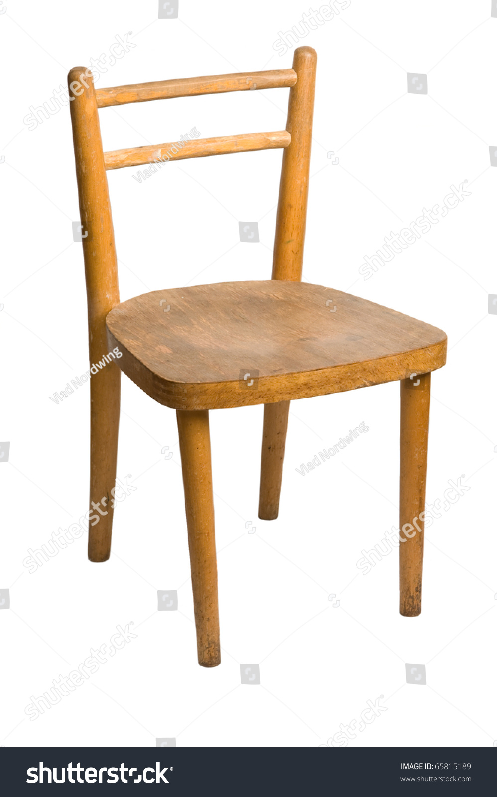 Old Childrens Wooden Chair On White Stock Photo 65815189 | Shutterstock