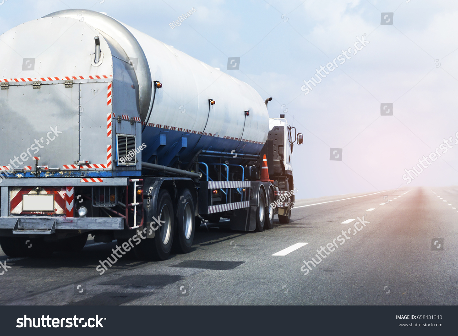 Gas Oil Truck On Highway Road Stock Photo 658431340 | Shutterstock