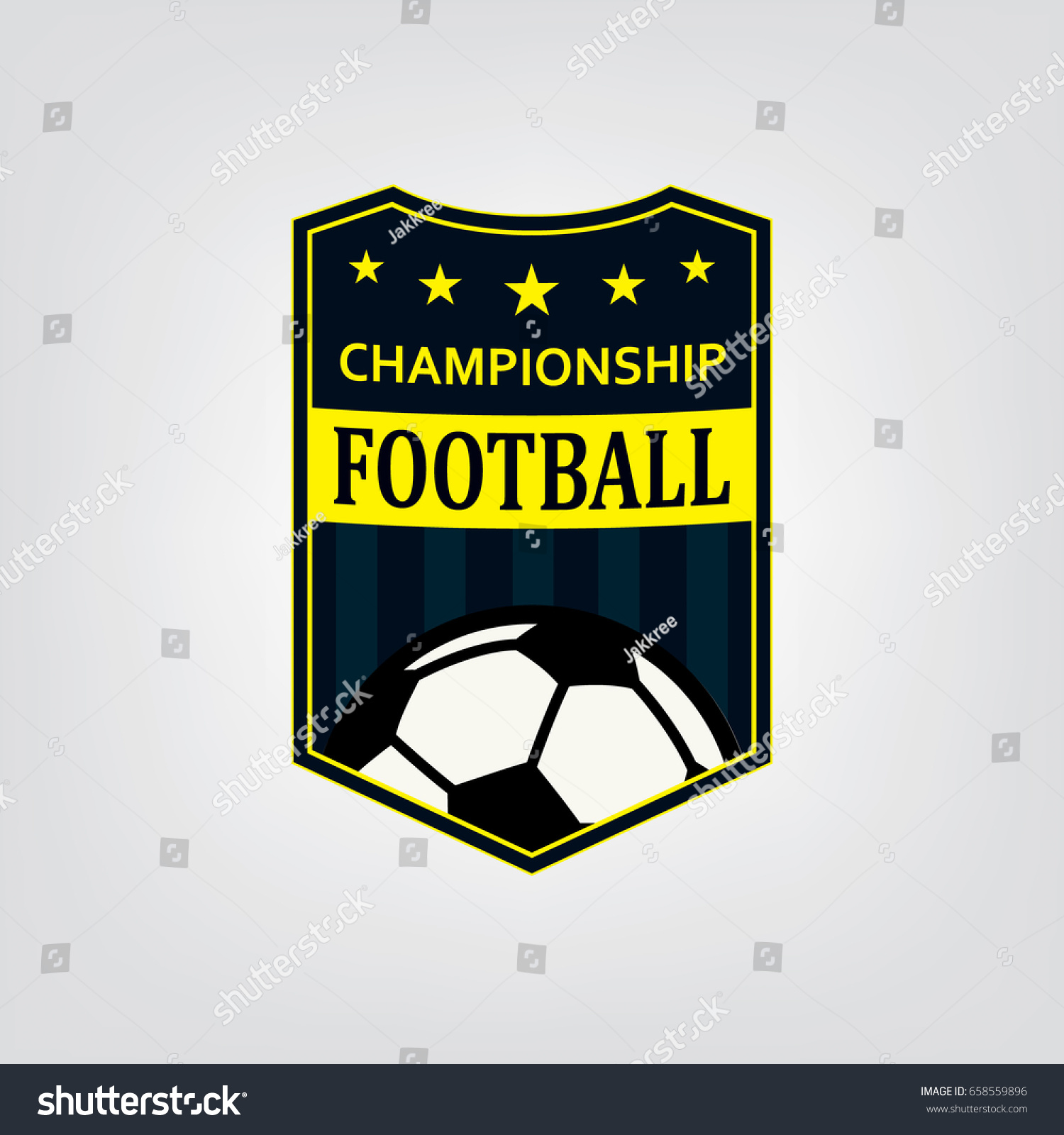 Soccer Football Logo Design Vector Illustration Stock Vector (Royalty ...