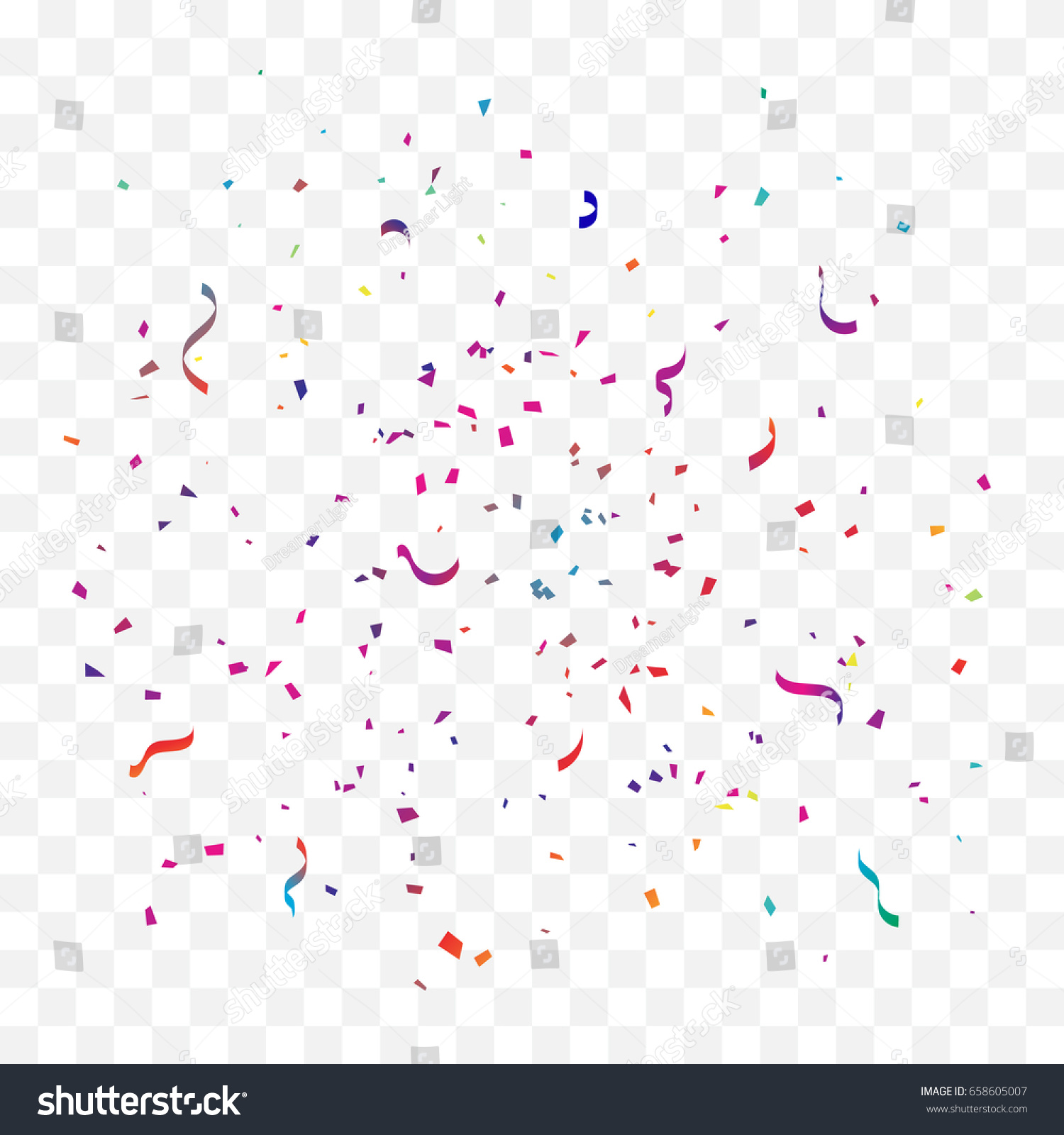 Colorful Explosion Confetti Isolated Falling On Stock Vector (Royalty ...