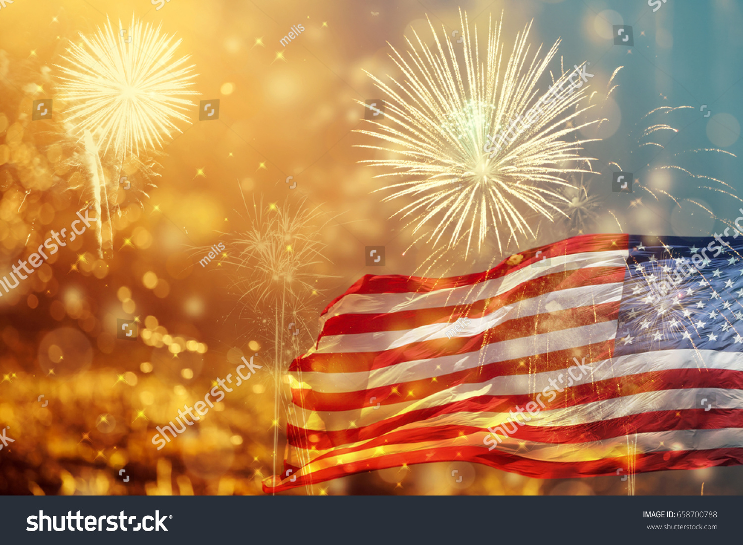 Celebrating Independence Day United States America Stock Photo